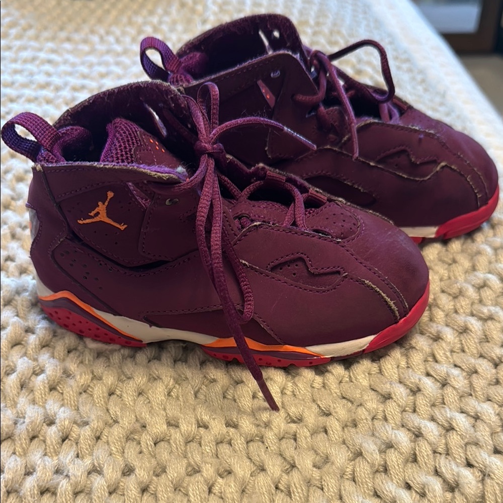 Kids Maroon Jordan Sneakers